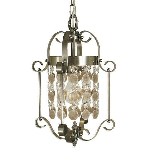 1-Light Brushed Nickel Naomi Dinette Chandelier - 2921 BN by Framburg