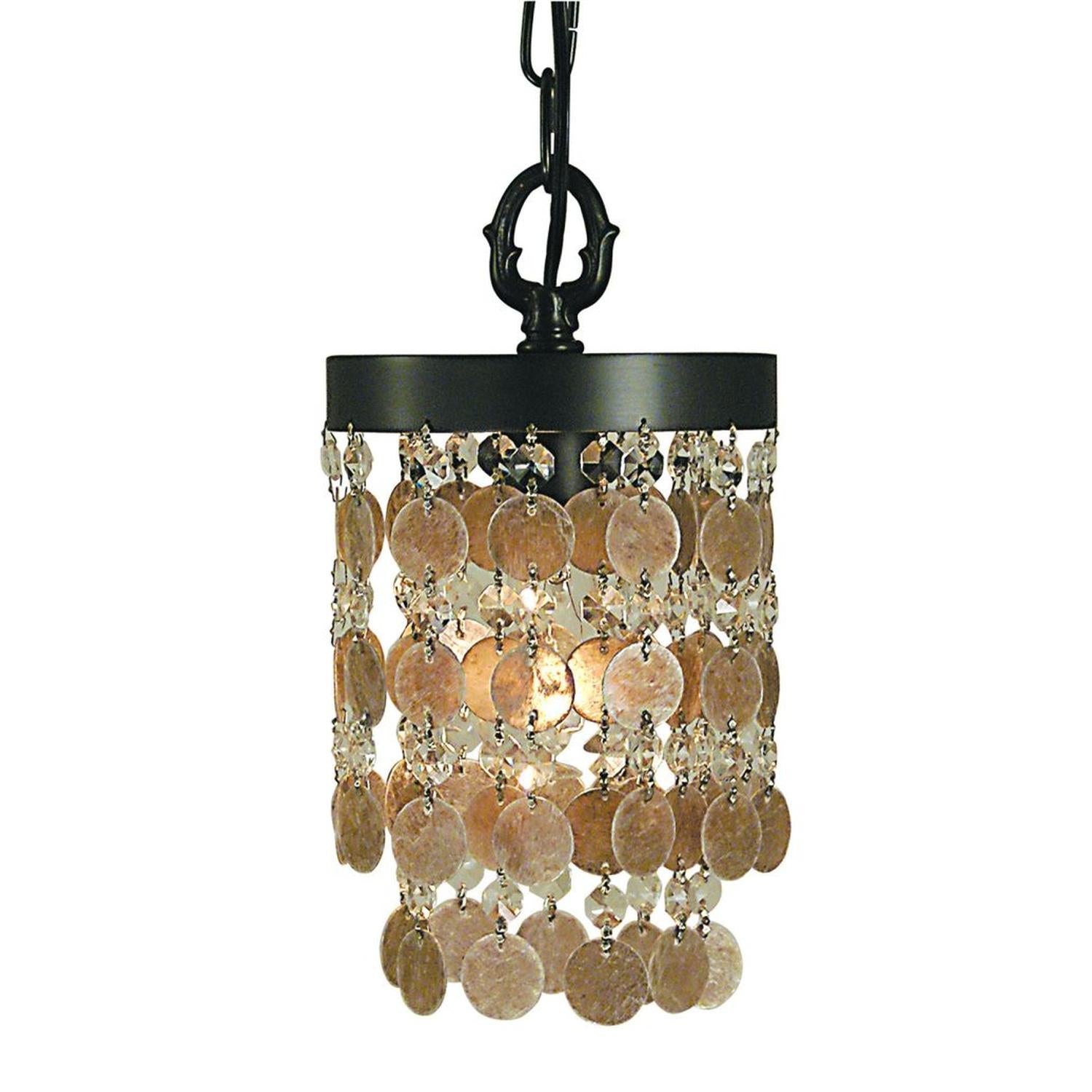 1-Light Mahogany Bronze Naomi Pendant - 2480 MB by Framburg
