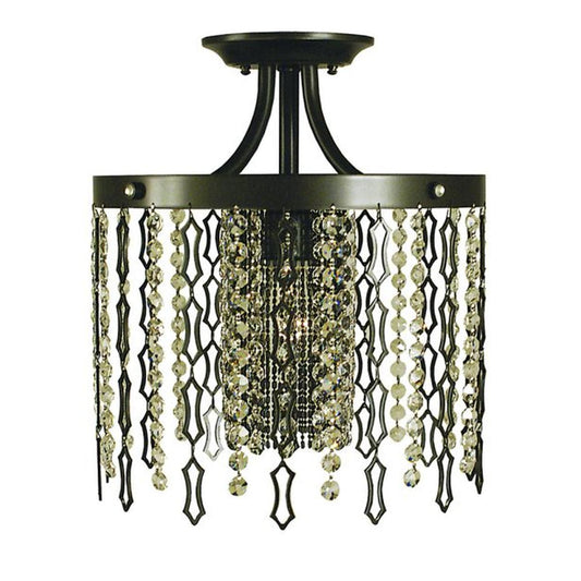 1-Light Mahogany Bronze Penelope Flush / Semi-Flush Mount - 2953 MB by Framburg