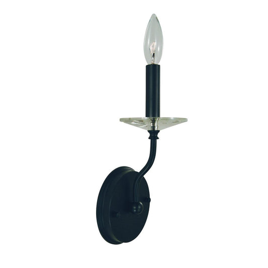 1-Light Matte Black Ashley Wall Sconce - L1161 MBLACK by Framburg
