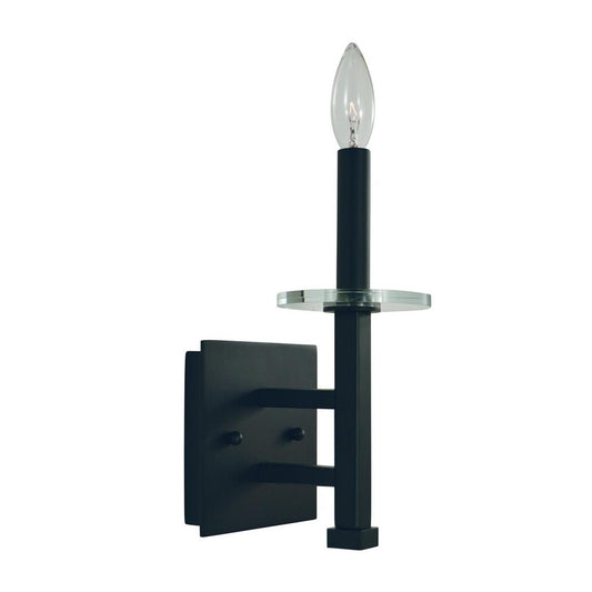 1-Light Matte Black Metropolitan Sconce - 5441 Mblack by Framburg