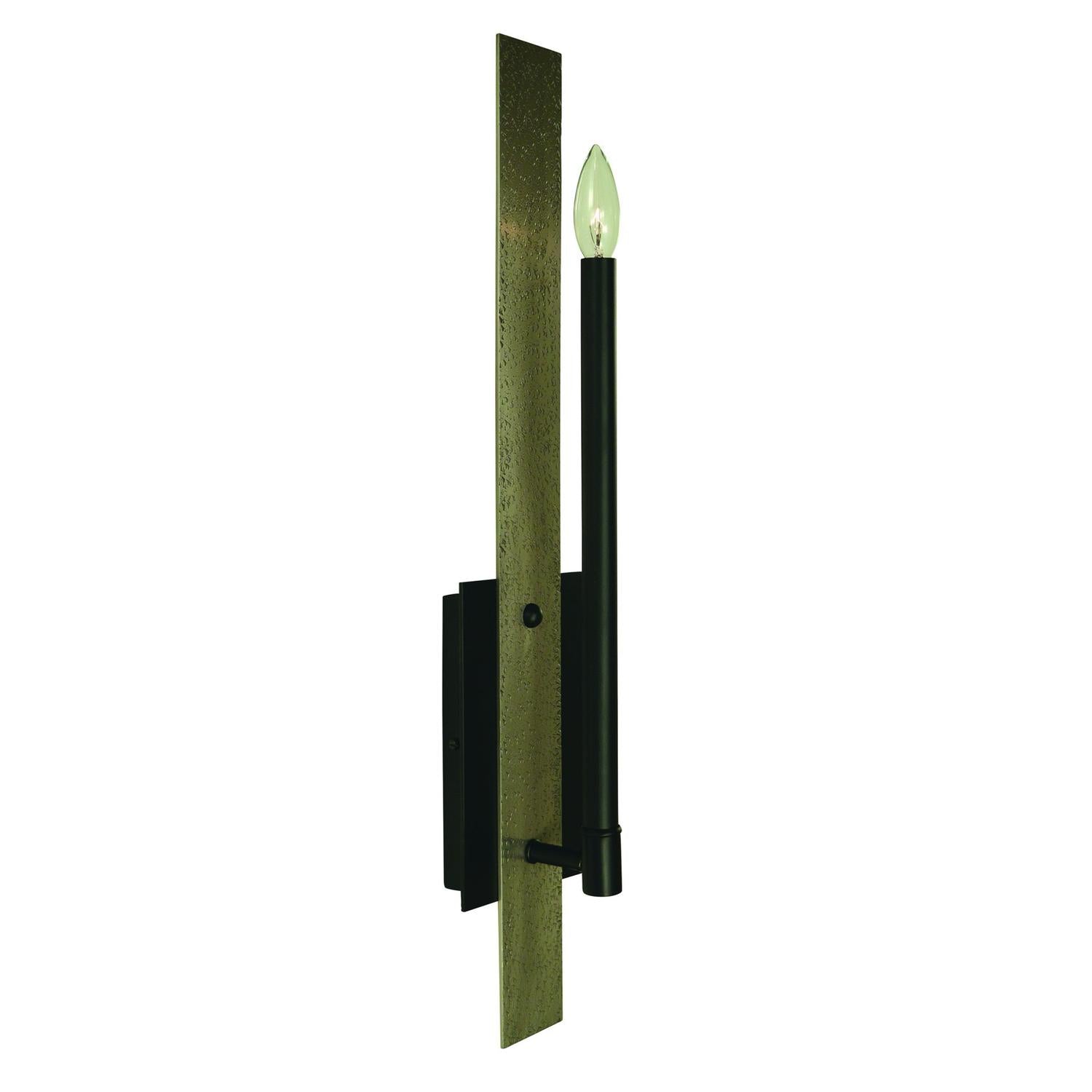 1-Light Matte Black/Brushed Nickel Accent Sconce - 5678 MBLACK/BN by Framburg