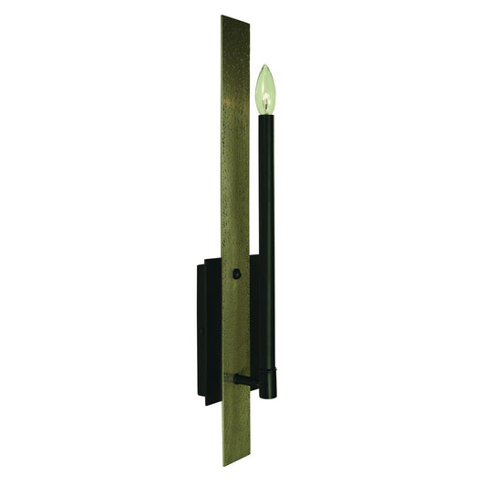 1-Light Matte Black/Brushed Nickel Accent Sconce - 5678 MBLACK/BN by Framburg