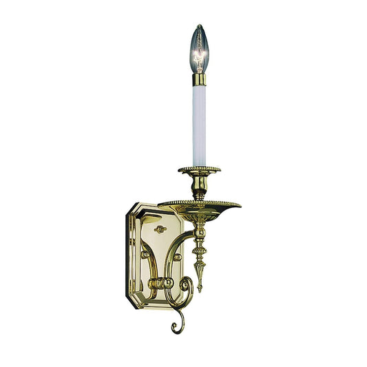 1-Light Polished Brass Kensington Sconce - 7661 PB by Framburg