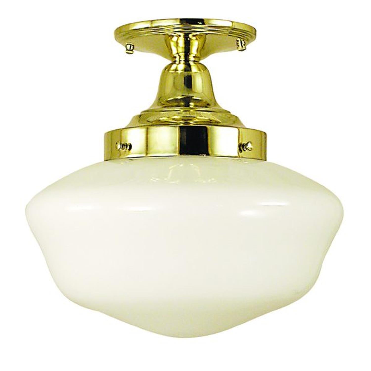 1-Light Polished Brass Taylor Flush / Semi-Flush Mount - 2555 PB by Framburg