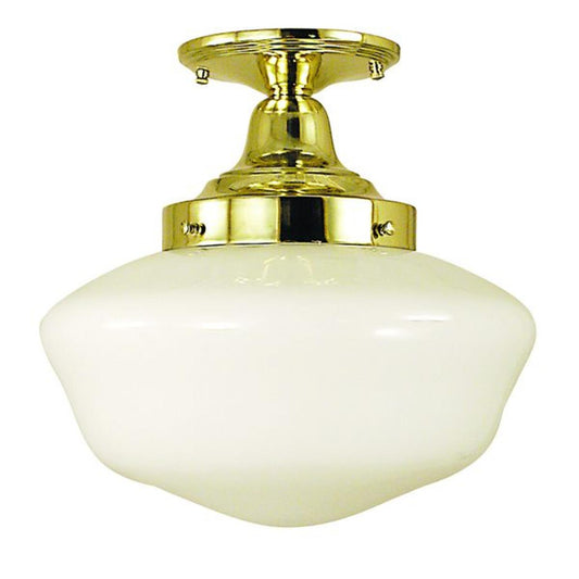 1-Light Polished Brass Taylor Flush / Semi-Flush Mount - 2555 PB by Framburg