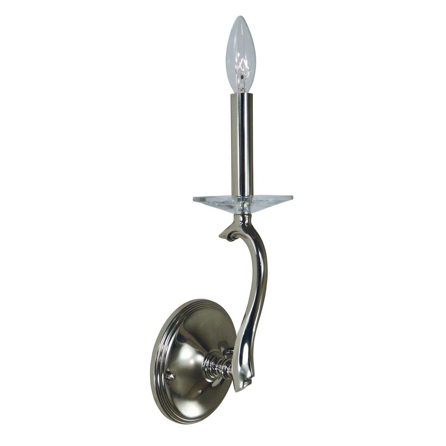 1-Light Polished Nickel Allena Sconce - 3091 PN by Framburg