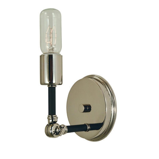 1-Light Polished Nickel/Matte Black Felix Sconce - 4681 PN/MBLACK by Framburg