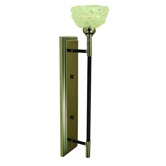 1-Light Polished Nickel/Matte Black Sconce - 5679 PN/MBLACK by Framburg