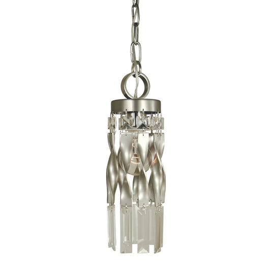 1-Light Satin Pewter/Polished Nickel Adele Mini Pendant - 4718 SP/PN by Framburg