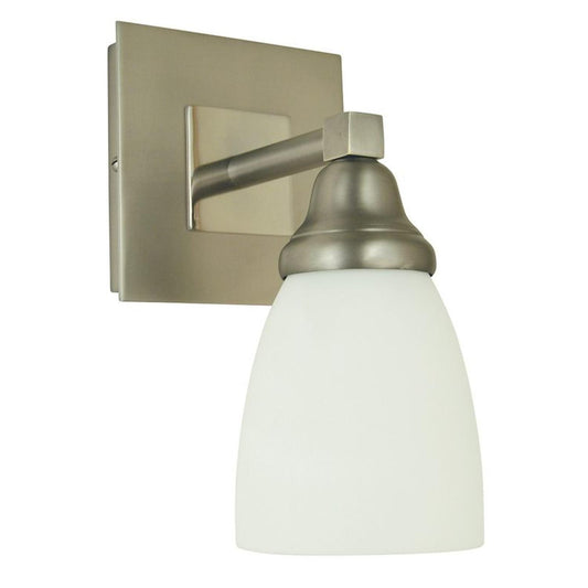 1-Light Satin Pewter/Polished Nickel Mercer Sconce - 4781 SP/PN by Framburg