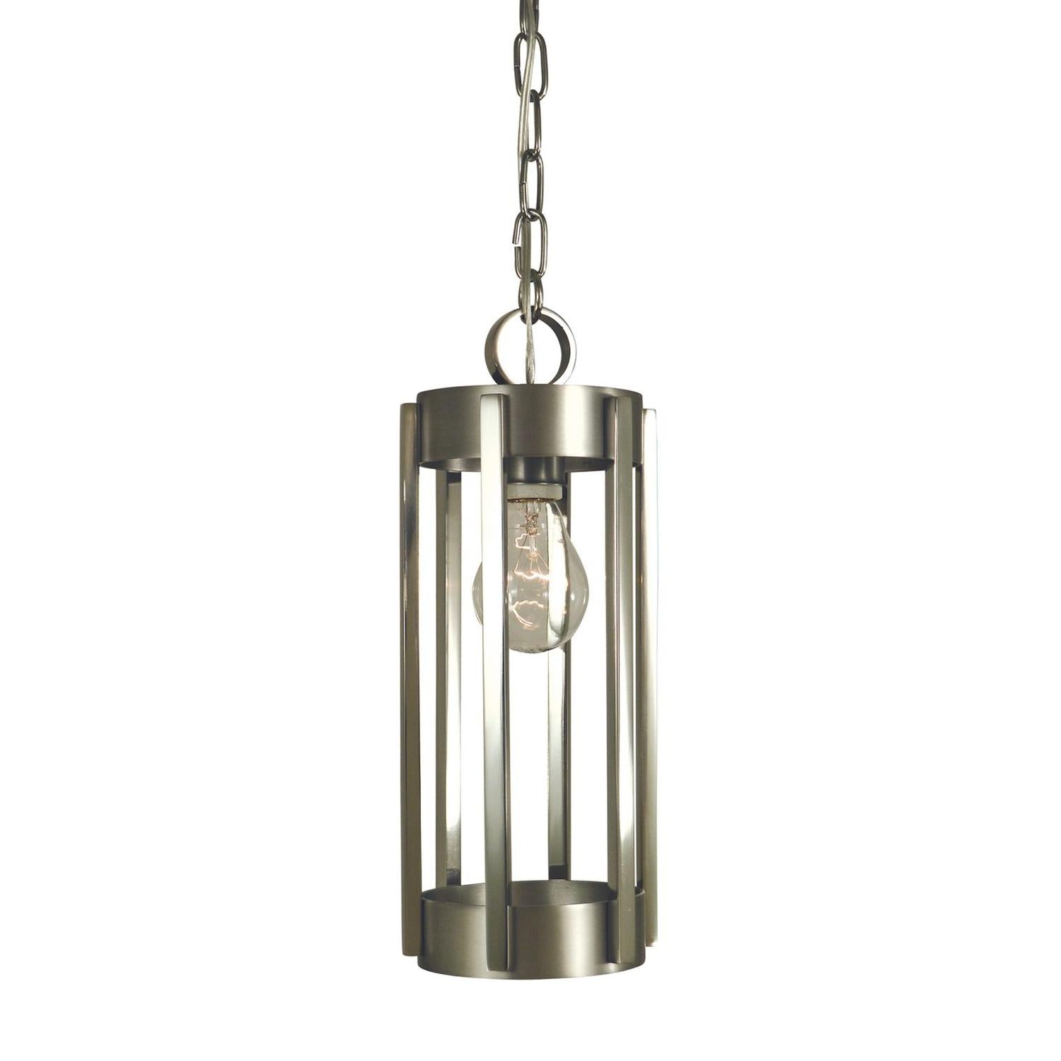1-Light Satin Pewter/Polished Nickel Pantheon Pendant - 4661 SP/PN by Framburg