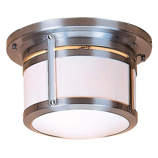 10″ Berkeley Flush Ceiling Mount - BCM-10WO-P - Pewter by Arroyo Craftsman