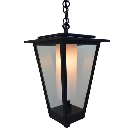 10″ Brighton Pendant - BRH-10CLR/WHT-BK - Satin Black by Arroyo Craftsman