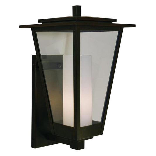 10″ Brighton Wall Mount - BRB-10CLR/WHT-BZ - Bronze by Arroyo Craftsman