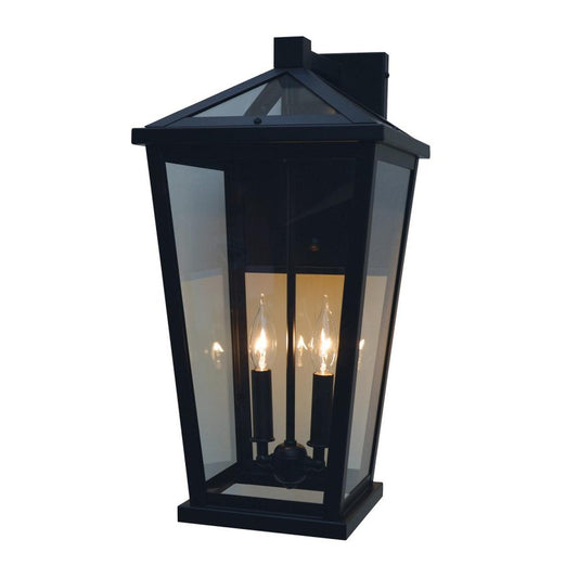 10″ Devonshire Wallmount - DEB-10CLR-BK - Satin Black by Arroyo Craftsman