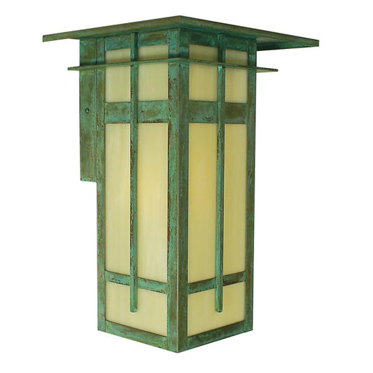 10″ Finsbury Long Body Flush Wall Mount - FIW-10LCR-VP - Verdigris Patina by Arroyo Craftsman