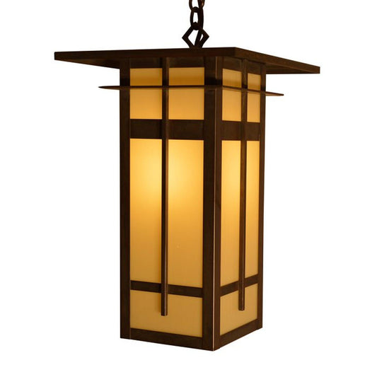 10″ Finsbury Long Body Pendant - FIH-10LTN-MB - Mission Brown by Arroyo Craftsman