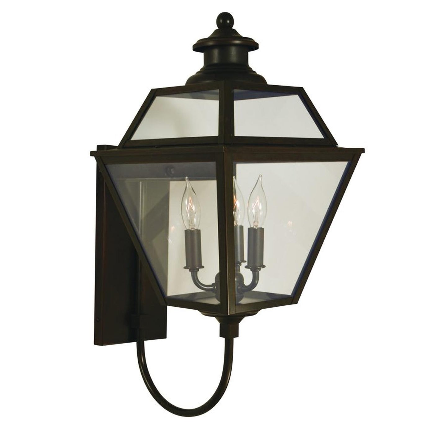 10″ Inverness Wall Mount With Glass Roof - INB-10GRCLR-BZ - Bronze by Arroyo Craftsman