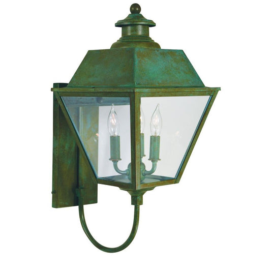 10″ Inverness Wall Mount With Metal Roof - INB-10MRCLR-VP - Verdigris Patina by Arroyo Craftsman