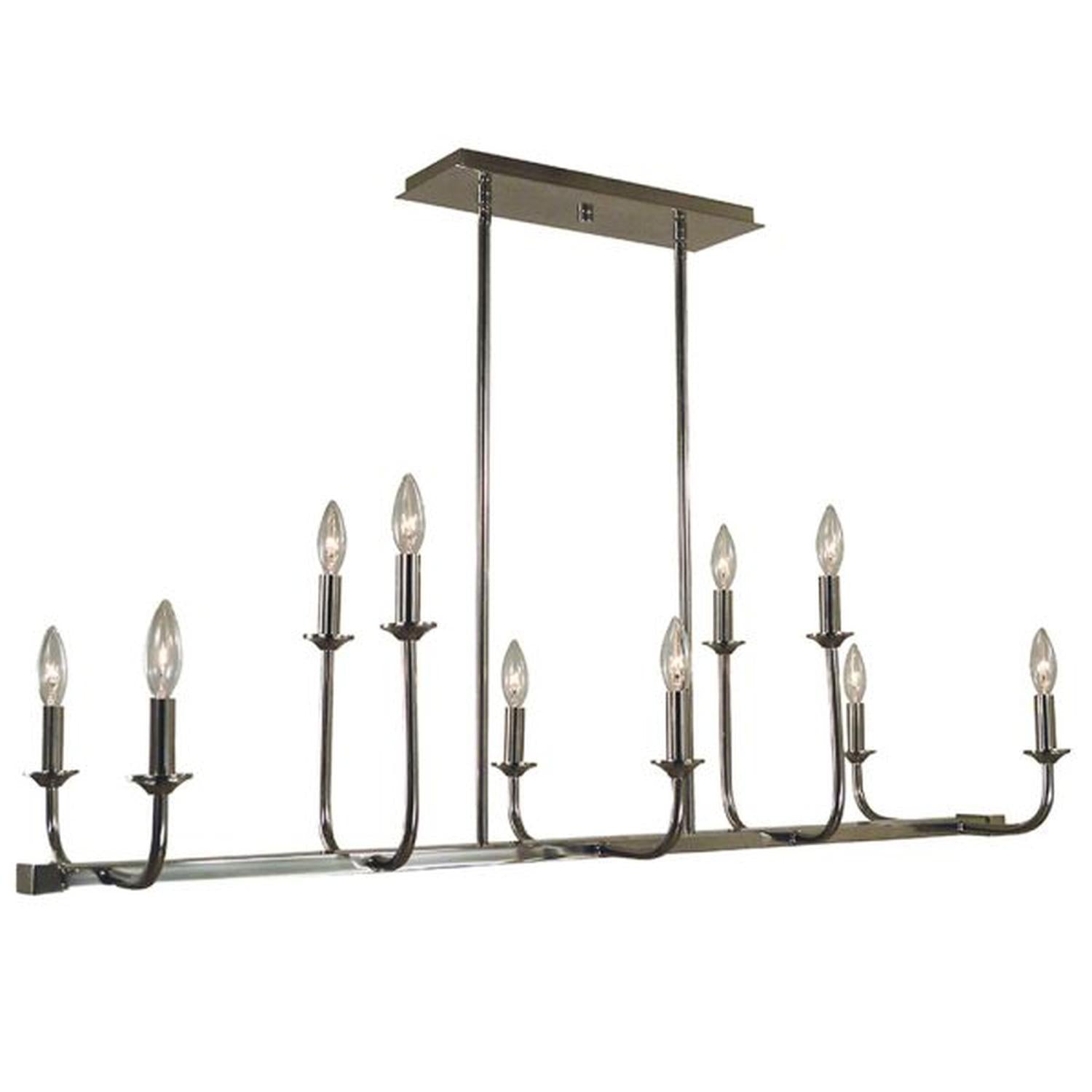 10-Light Boulevard Island Chandelier - 4983 PN by Framburg