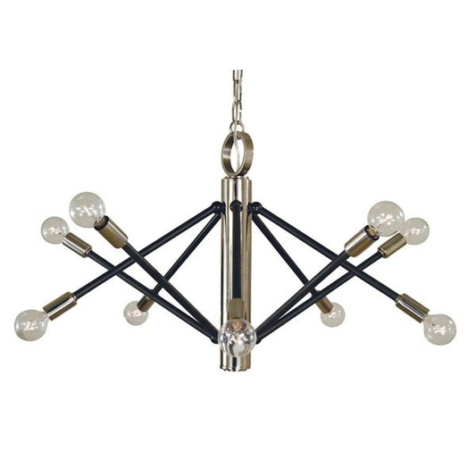 10-Light Felix Dining Chandelier - 4687 PN/MBLACK by Framburg
