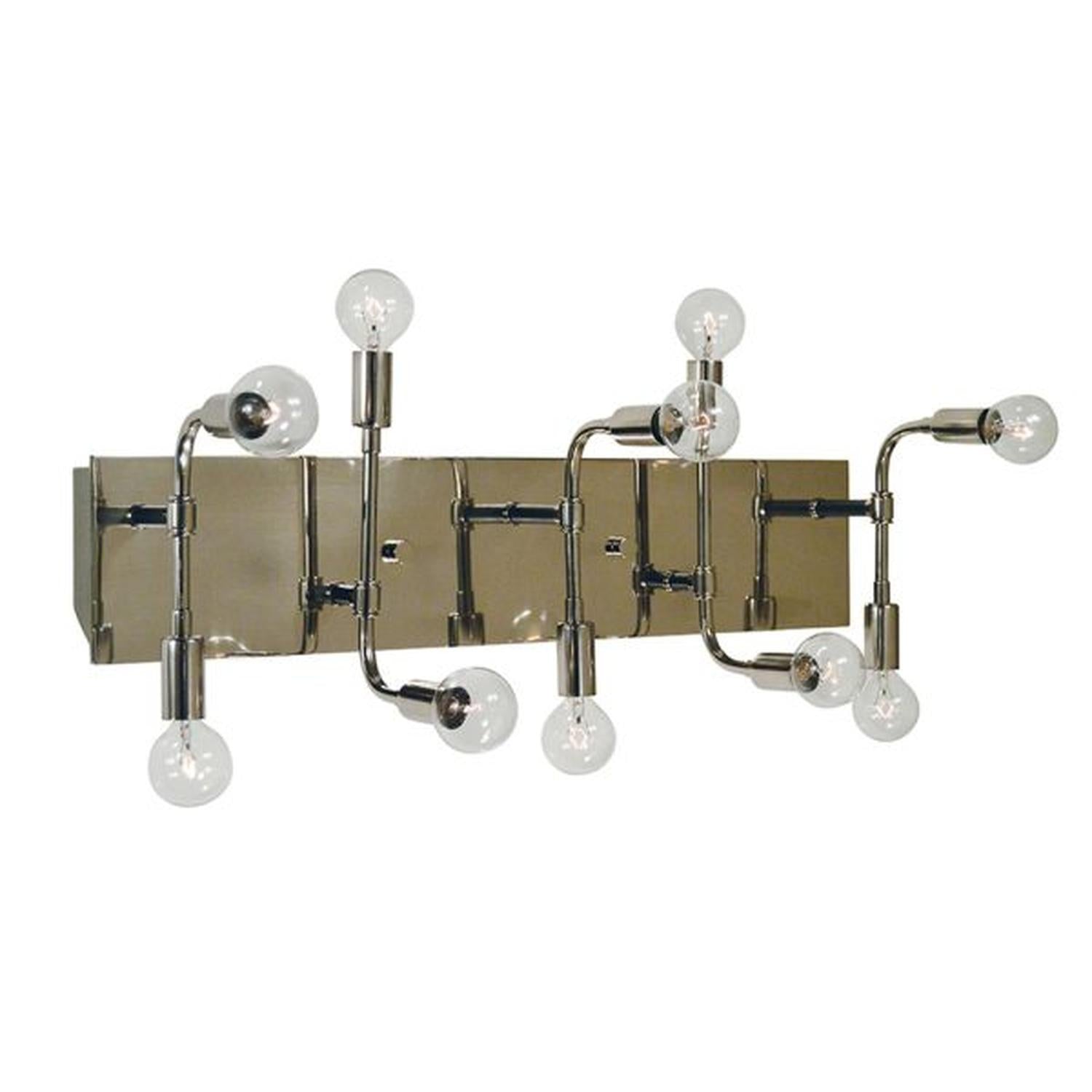 10-Light Fusion Sconce - 5019 PN/MBLACK by Framburg