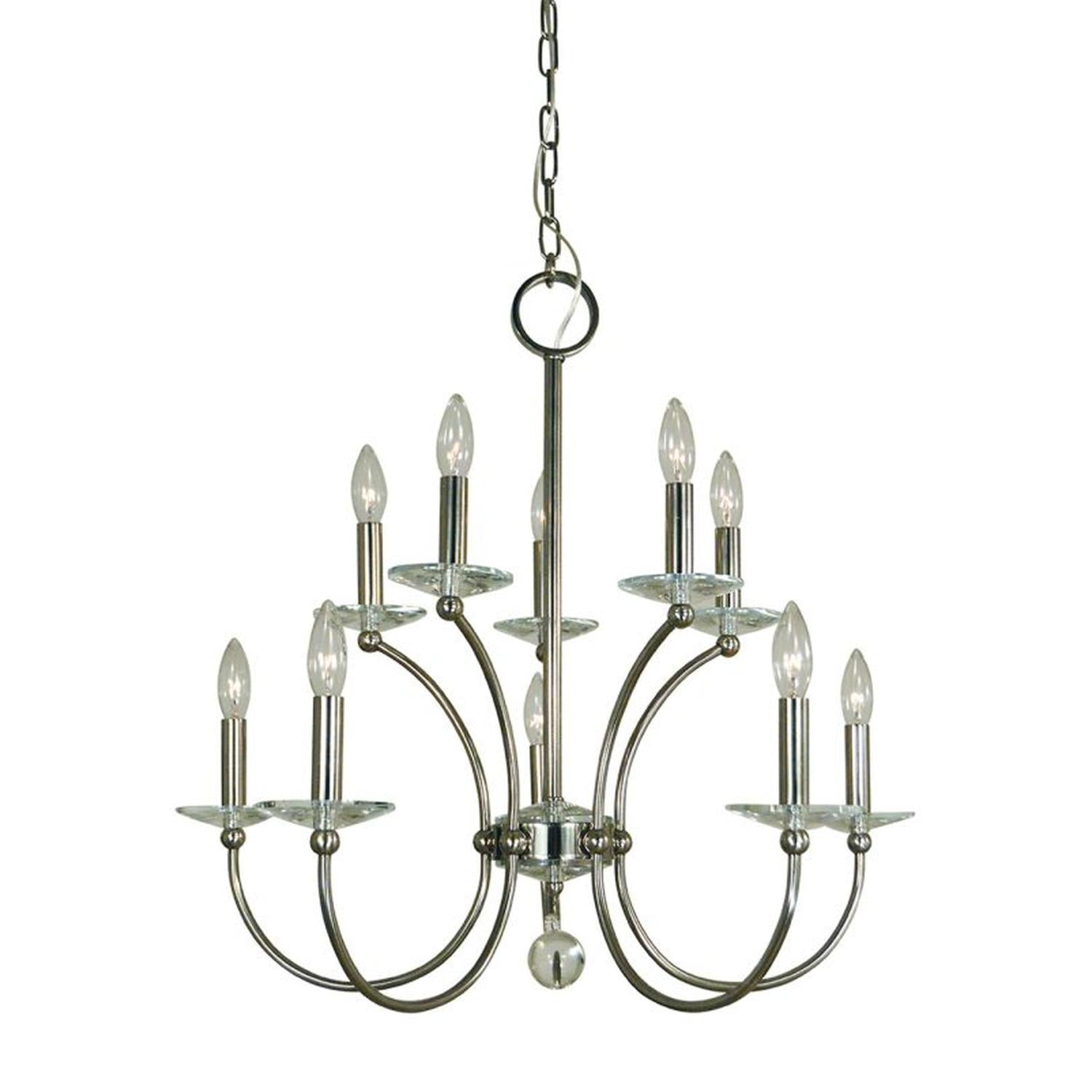 10-Light Pirouette Dining Chandelier - 3109 PN by Framburg