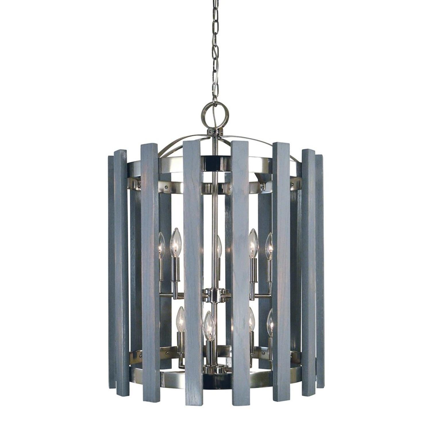 10-Light Polished Nickel Arcadia Dining Chandelier - 5120 PN by Framburg