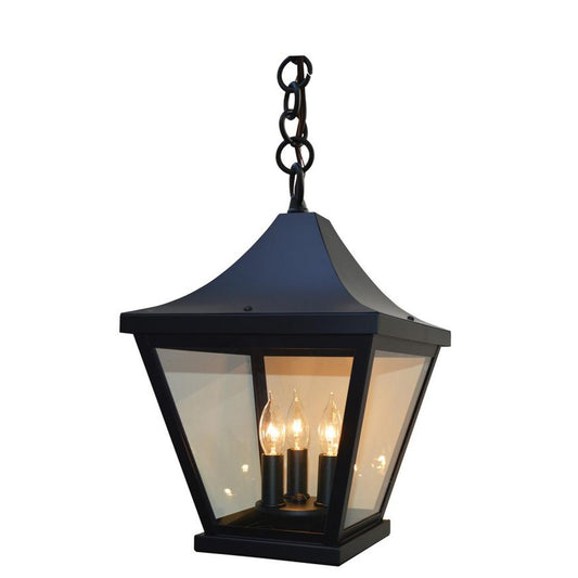 10″ Nantes Pendant - NAH-10CLR-BK - Satin Black by Arroyo Craftsman