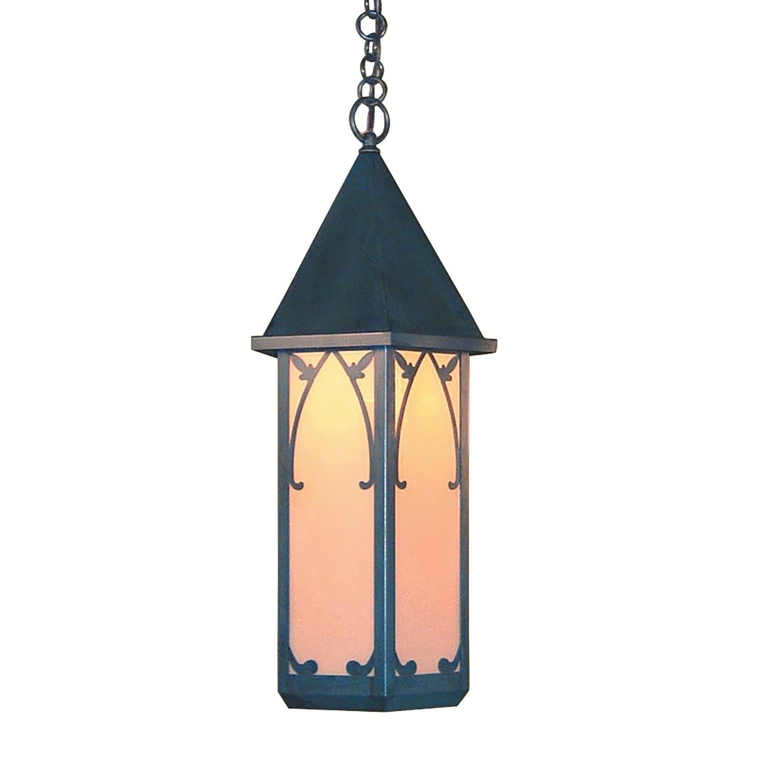 10″ Saint George Pendant - SGH-10TN-BZ - Bronze by Arroyo Craftsman