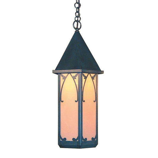 10″ Saint George Pendant - SGH-10TN-BZ - Bronze by Arroyo Craftsman