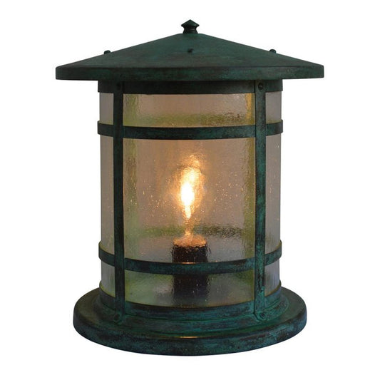 11″ Berkeley Long Body Column Mount - BC-11LCS-VP - Verdigris Patina by Arroyo Craftsman