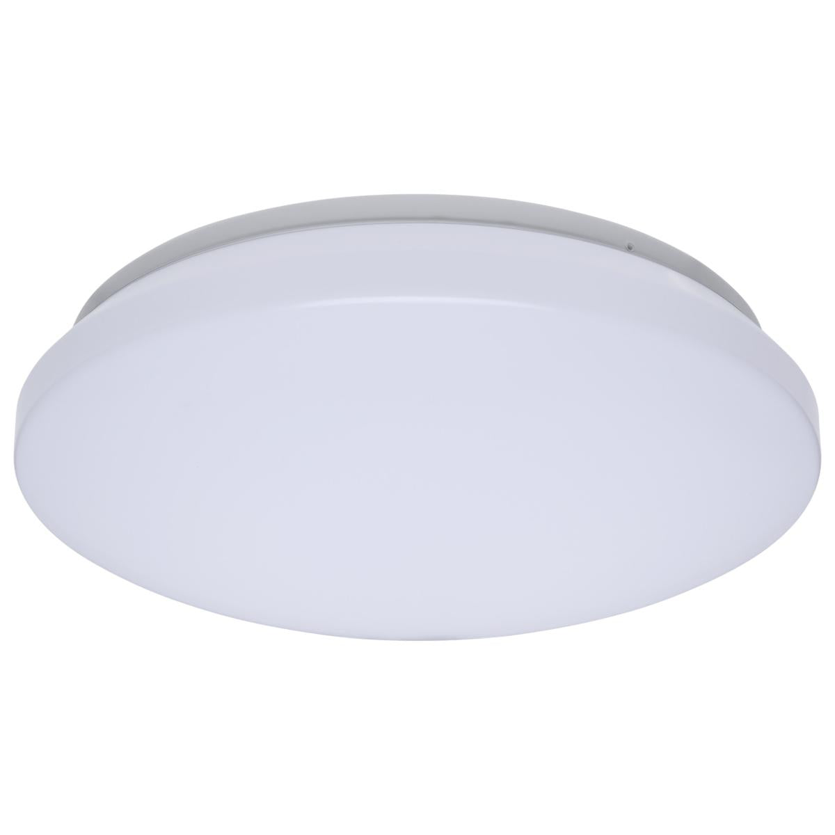 11 Inch LED Cloud Fixture with Sensor - 11.5 Watts - 27K/30K/35K/40K/50K CCT Selectable - Round Shape - White Finish - 120 Volt - Satco 62-1851