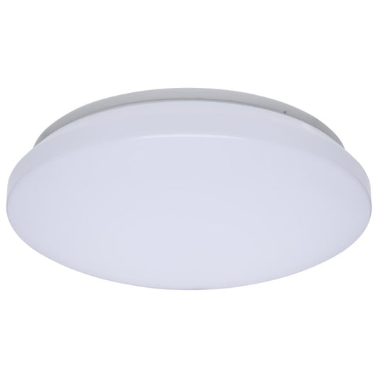 11 Inch LED Cloud Fixture with Sensor - 11.5 Watts - 27K/30K/35K/40K/50K CCT Selectable - Round Shape - White Finish - 120 Volt - Satco 62-1851