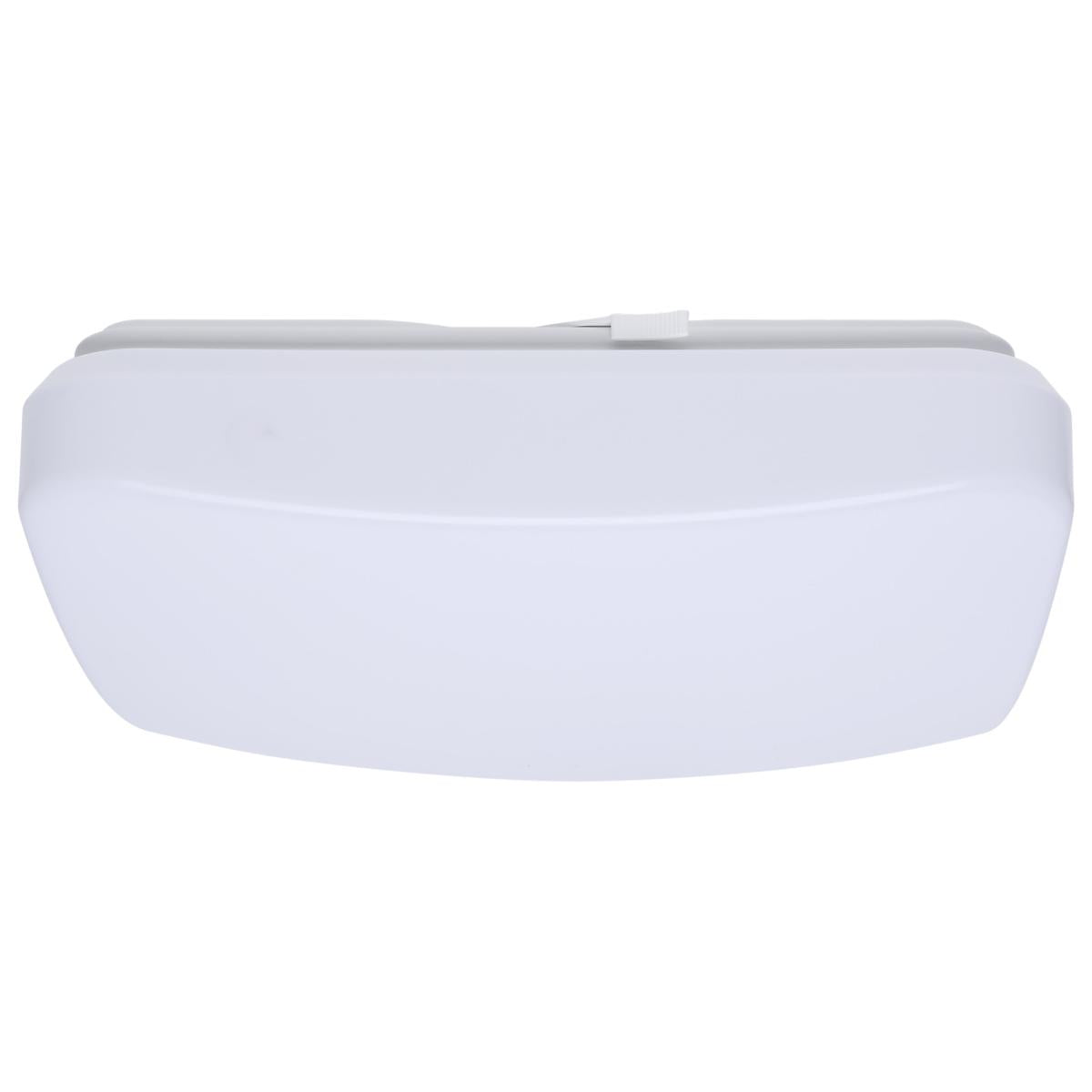 11 Inch LED Cloud Fixture with Sensor - 11.5 Watts - 27K/30K/35K/40K/50K CCT Selectable - Square Shape - White Finish - 120 Volt - Satco 62-1855