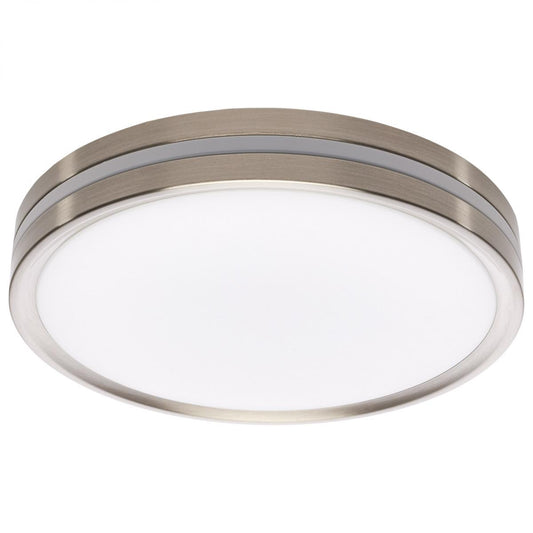 11 Inch Surface Mount with Night Light - 5 CCT Selectable - Brushed Nickel Finish - Satco 62-1690