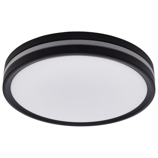 11 Inch Surface Mount with Night Light - 5 CCT Selectable - Matte Black Finish - Satco 62-1691