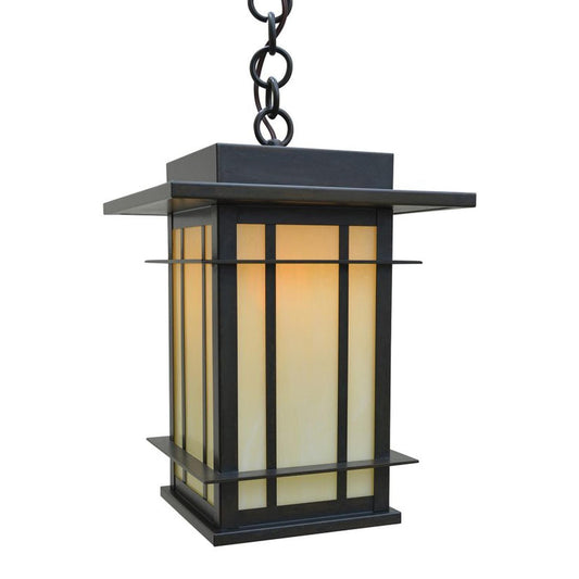 11″ Oak Park Pendant - OPH-11OF-BZ - Bronze by Arroyo Craftsman
