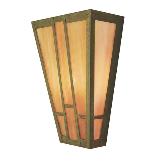 12″ Asheville Sconce - AS-12GW-VP - Verdigris Patina by Arroyo Craftsman
