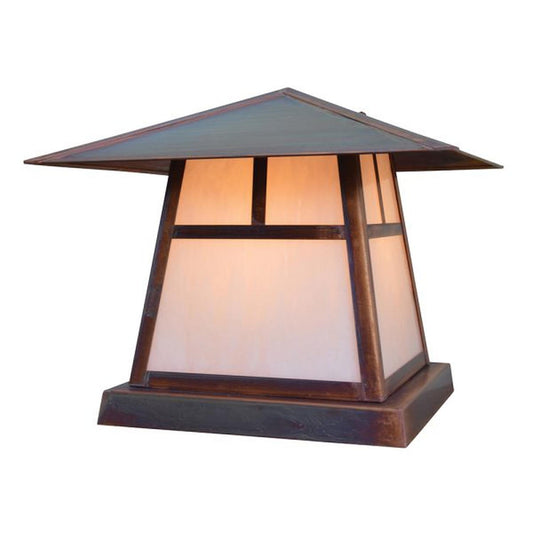 12″ Carmel Column Mount With T-Bar Overlay - CC-12TWO-RC - Raw Copper by Arroyo Craftsman