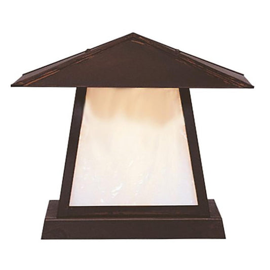 12″ Carmel Column Mount Without Overlay (Empty) - CC-12EWO-BZ - Bronze by Arroyo Craftsman