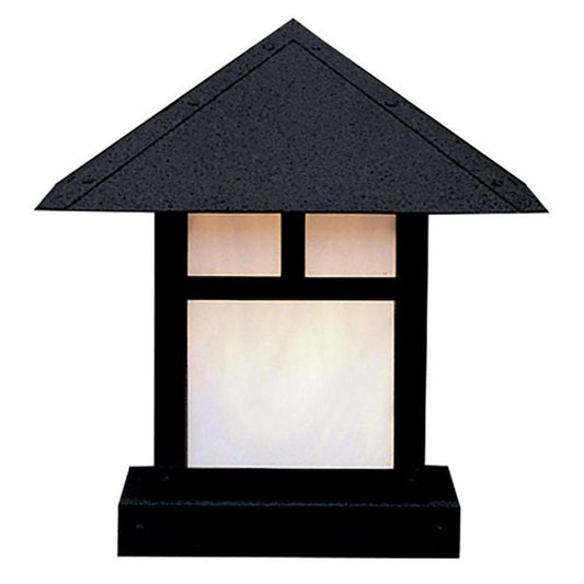 12″ Evergreen Column Mount With T-Bar Overlay - EC-12TWO-BK - Satin Black by Arroyo Craftsman