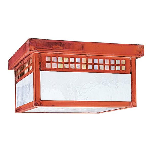 12″ Glasgow Flush Ceiling Mount - GCM-12GWC-RC - Raw Copper by Arroyo Craftsman