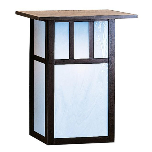 12″ Huntington Sconce With Roof And Double T-Bar Overlay - HS-12DTWO-BZ - Bronze by Arroyo Craftsman