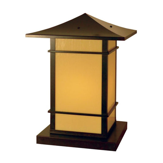 12″ Katsura Column Mount With Toshi Overlay - KAC-12TSCR-BZ - Bronze by Arroyo Craftsman