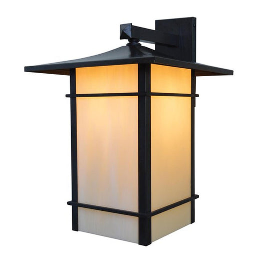 12″ Katsura Wall Mount With Toshi Overlay - KAB-12TSOF-BZ - Bronze by Arroyo Craftsman
