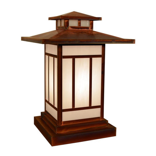 12″ Kennebec Column Mount - KC-12WO-RC - Raw Copper by Arroyo Craftsman