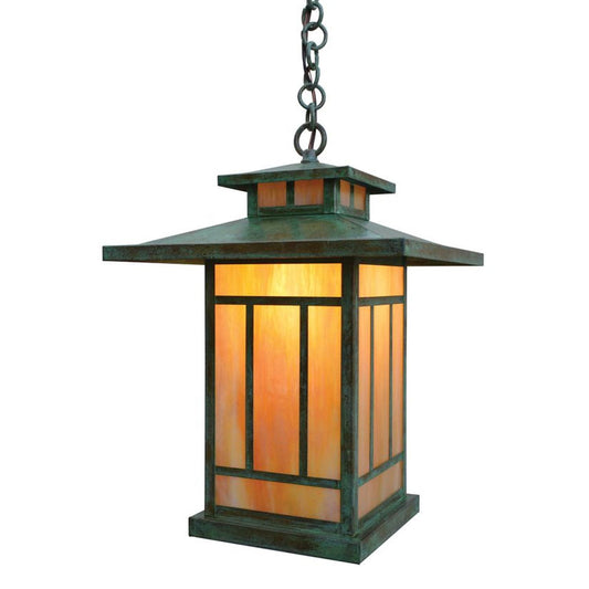 12″ Kennebec Pendant - KH-12GW-VP - Verdigris Patina by Arroyo Craftsman