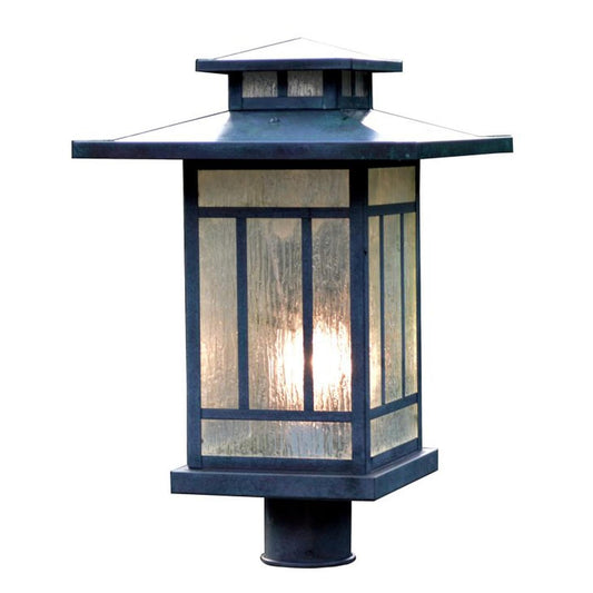 12″ Kennebec Post Mount - KP-12RM-VP - Verdigris Patina by Arroyo Craftsman